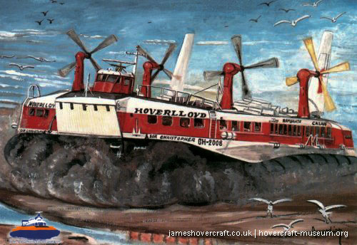 SRN4 Sir Christopher (GH-2008) with Hoverlloyd -  (credit: The <a href='http://www.hovercraft-museum.org/' target='_blank'>Hovercraft Museum Trust</a>).